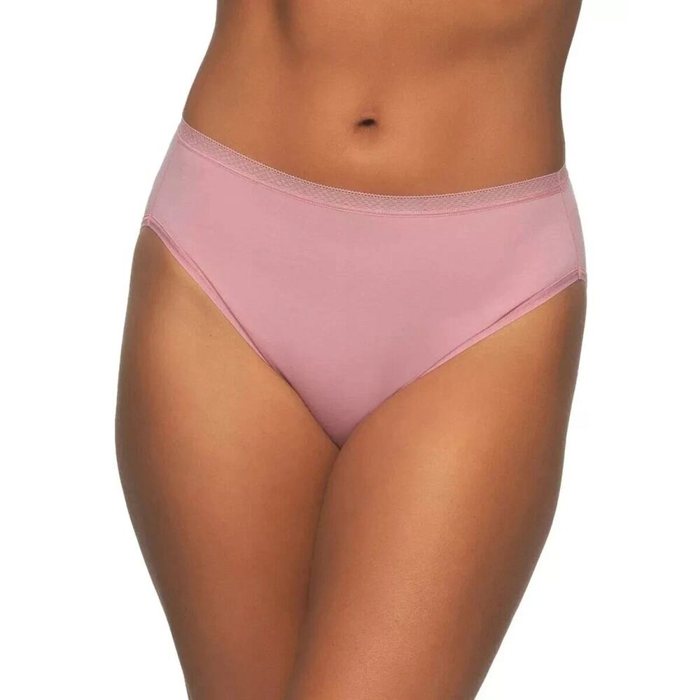 Felina Women's 6-Pack Pima Cotton Hi-Cut with Lace Trim Panties, Multicolor (S)